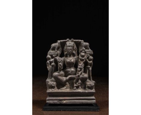 Dimensions: Height 15 cm Wide 11 cm Depth 3 cm without baseWeight: 1111 grams with base This rare early medieval stone sculpt