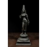 BRONZE FIGURE OF BHUDEVI INDIA 19TH CENTURY
