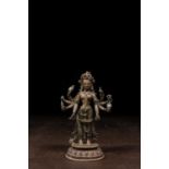 STANDING LAKSHMINARAYANA BRONZE NEPAL 14TH TO 15TH CENTURY EX BONHAMS heller