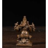 SEATED GANESHA BRONZE INDIA 16TH CENTURY