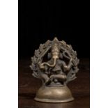 SEATED BRONZE GANESHA INDIA KERALLA 15TH CENTURY