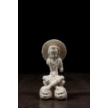 EARLY MARBLE GUANYIN CHINA TANG DYNASTY (618–907 CE)
