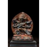 TANTRIC CLAY TSA TSA DEPICTIN HERUKA TIBET 19TH CENTURY