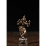STANDING KRISHNA AS VENUGOPALA BRONZE INDIA 17TH CENTURY
