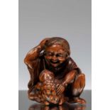WOOD CARVED NETSUKE