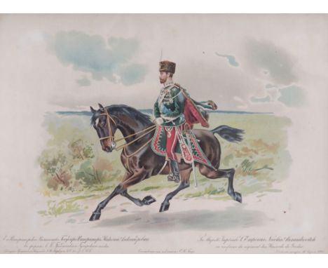 E. I. MARKUS, from G. K. BAKMANSON’s series, edited by R. V. PATS.Nicholas II in the uniform of the Grodno Hussar Regiment li