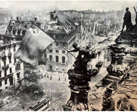 YEVGENY KHALDEI (1917-1997)Victory Flag over Reichstag, 1945 Inscription in Russian, signed by E. Khaldei (on the reverse)Gel