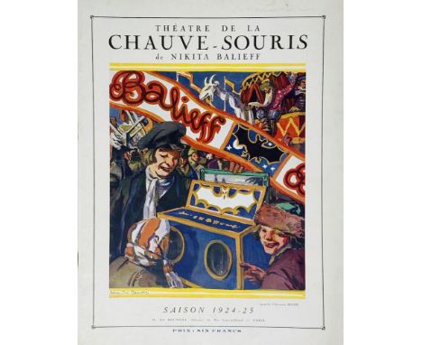 BALIEFF NIKITA (1877-1936)La Chauve-Souris de Moscou de Nikita Balieff au Theatre Femina. Saison 1924-1925. Paris, [1924]. Th