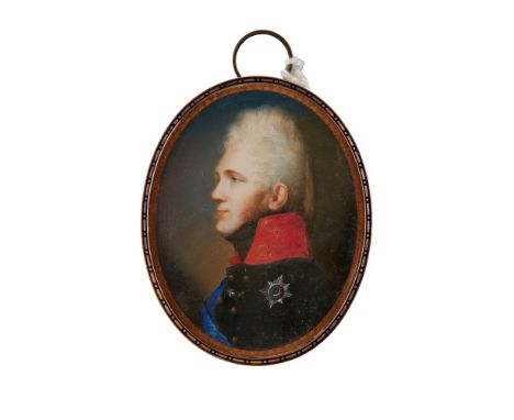 Domenico Bossi (1767-1853)Miniature. Portrait of the Emperor Alexander I signed and dated ‘D.Bossi pinxit 1807’ (lower left)g