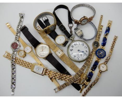 A ladies Rado Diastar, a vintage gents Accurist, a ladies vintage Bentima and other watches Condition Report: Not available f