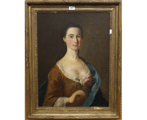AFTER ALLAN RAMSAY Portrait of a lady, oil on canvas, 62 x 47cm Condition Report: Available upon request
