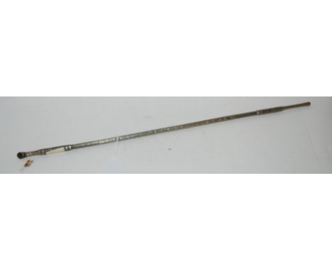 A large white-metal opium pipe Condition Report: Available upon request