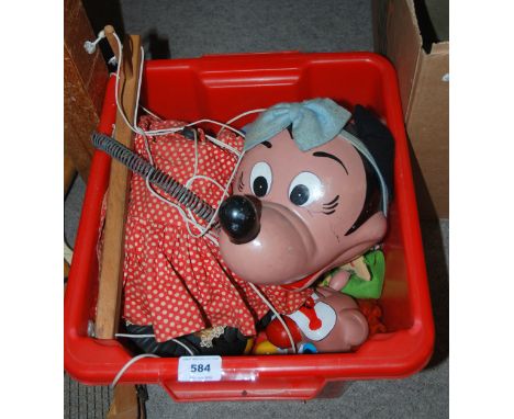 A Minnie Mouse puppet and another puppet Condition Report: Available upon request