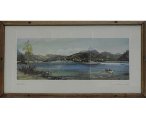 Carriage Print 'Loch Lomond' by Frank Mason from the Scottish series 20 inch x 10 inch . In excellent condition and in a orig
