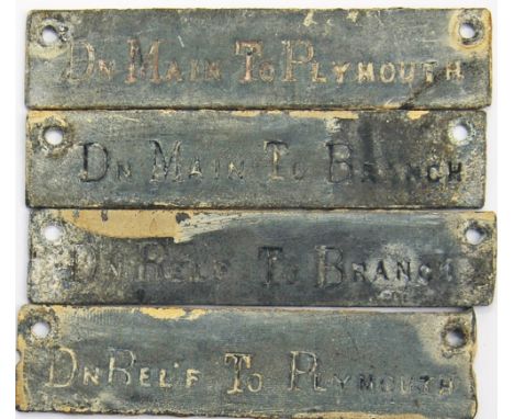 Qty 4 zinc plates, similar to GWR Signal Box Shelf Plates but more likely to have been used in a harsher environment. Descrip