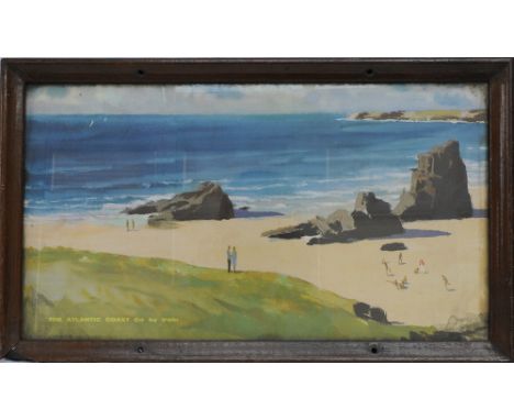 Carriage Print 'The Atlantic Coast' by Langhammer. In an original glazed frame.