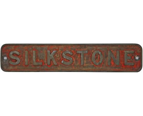 Nameplate SILKSTONE ex Industrial Locomotive. Standard Gauge 0-4-0ST built by the Hunslet Engine Co No. 1163/1914 new to Pope