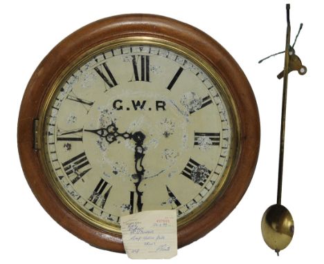 GWR 12 inch fusee trunk drop dial as obtained from Marland House in Cardiff, unfortunately the backbox was broken and is now 