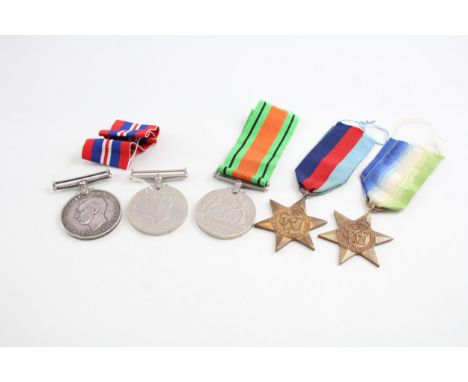 WW2 Navy Long Service Medal Group Inc Atlantic Star, LS 20537A Sutherland RNR x5