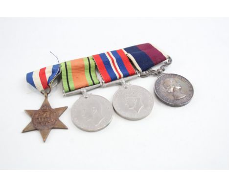 WW2-ERII RAF Mounted Long Service Medal Group LSGC 592055 Sjt C. J Wood RAF