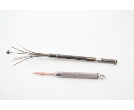 Vintage .925 sterling silver siwzzle stick &amp; toothpick