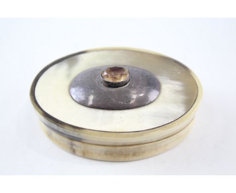 .925 sterling silver detailed &amp; bone edwardian snuff box