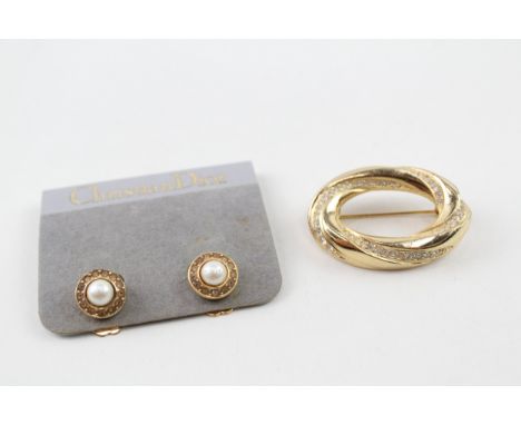 Collection of Christian Dior Jewellery inc. Brooch, Earrings x 2 25g