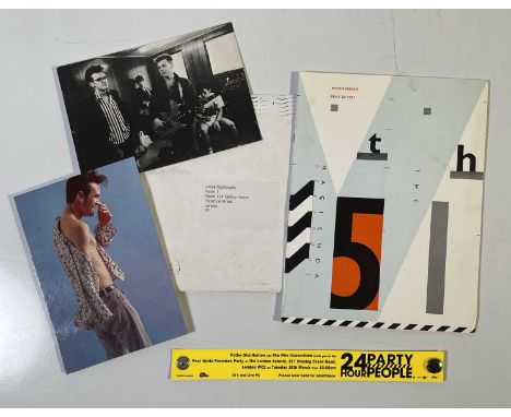 Manchester music related memorabilia to include: folded Fac 51 Hacienda 5th birthday booklet 'Wednesday May 20 1987'. two pro