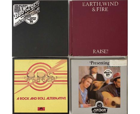 LP/CD/CASSETTE BOXSETS (INC PROMOS). A collection of 12 CD/LP/Cassette box sets, 9 shaped disks and 1 CD/DVD book. Artists/ T