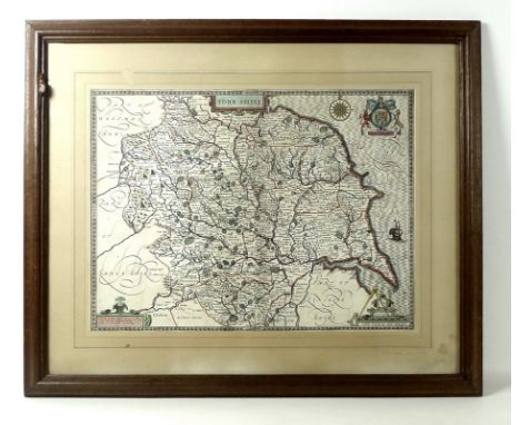 A Robert 'Mouseman' Thompson of Kilburn oak picture frame, carved with a mouse to top left side, 62 by 73cm, framing a map of