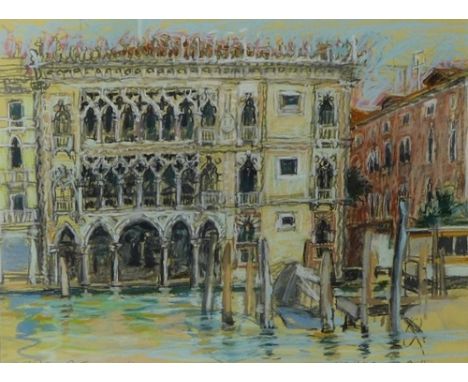 Isobel Johnstone (Scottish, b. 1944): a collection of studies of Venice and Italy, to include three pastels of Venice, signed
