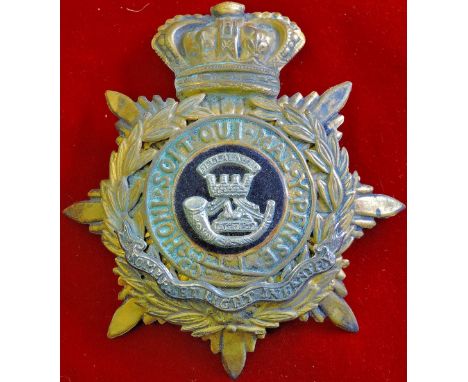 Somerset Light Infantry Officer Victorian helmet plate, grubby, sold A/F