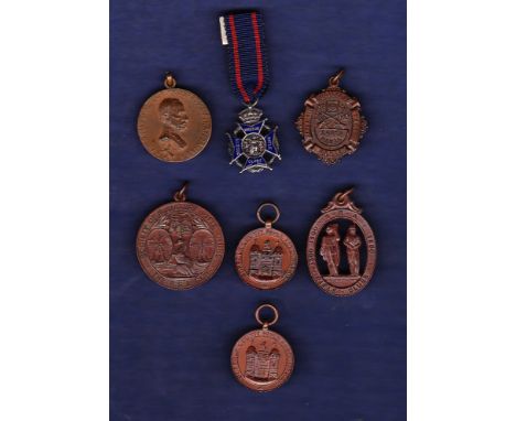 Medals of the National Rifle Association (7) one in H.M. Silver and enamel, all 1920's dated. Good.