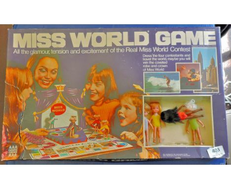 'Miss World' Vintage Game Boxed by Denys Fisher 1972. In a used condition.