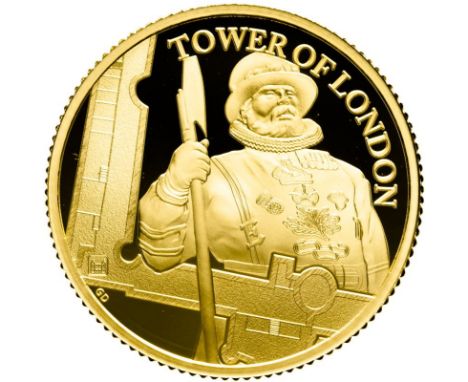 UNITED KINGDOM. Elizabeth II, 1952-2022. Gold 25 pounds, 2019. Royal Mint. Proof. Part of the Tower of London Collection coin