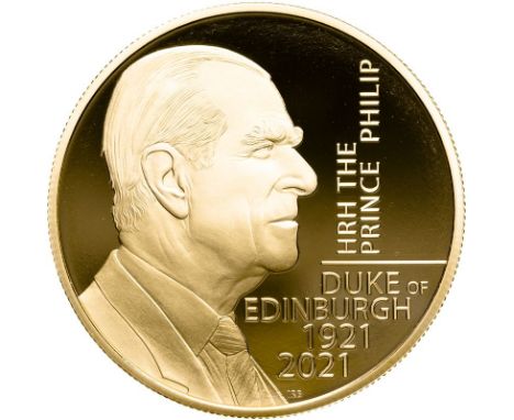 UNITED KINGDOM. Elizabeth II, 1952-2022. Gold 5 pounds, 2021. Royal Mint. Proof. Issued to commemorate the life of HRH The Pr