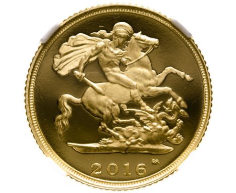UNITED KINGDOM. Elizabeth II, 1952-2022. Gold half-sovereign, 2016. Royal Mint. Proof. To celebrate the Queen's 90th birthday