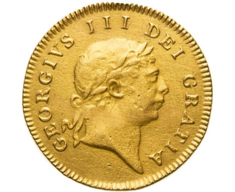 UNITED KINGDOM. George III, 1760-1820. Gold half-guinea, 1804. Royal Mint. Laureate head of King George III facing right; aro