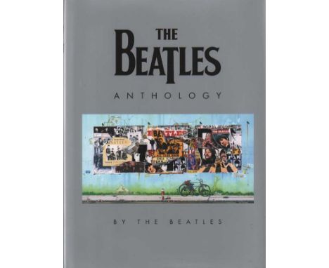 Scarce Beatles related artists signed book. Large hardback edition of the Beatles Anthology in silver. Signed on the inside c