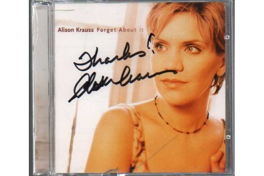 Alison Krauss Signed Cd Of The Album Forget About It Good Condition All Signed Items Come