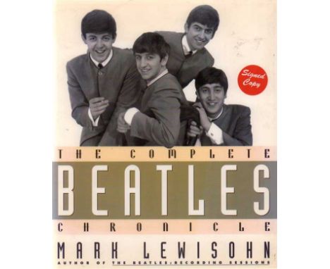 Scarce Beatles signed book. Large hardback edition of The Complete Beatles Chronicle by Mark Lewisohn. Signature piece attach