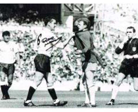 Dave Mackay Tottenham Spurs Iconic Image With Billy Bremner Signed 10 X 8 Good condition. All signed items come with Certific