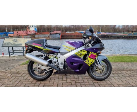 1997 Suzuki GSXR 750V, 749cc. Registration number P230 RYM. Frame number JS1GR7DA000501040. Engine number R726-102409. Sold w