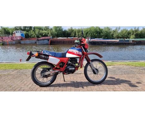 1984 Honda XL200R, Paris - Dakar, 199cc. Registration number A418 LLN. Frame number MD06000083. Engine number not found.Sold 