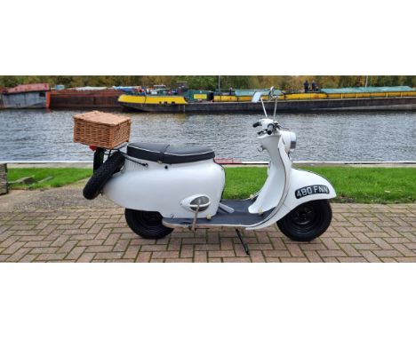 1960 BSA Sunbeam Scooter 175cc. Registration number 480 FNN (non transferrable). Frame number 9306B. Engine number S1446 (V5C