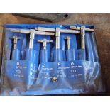 (6) Pc. Machinist T-Bore Telescoping Gage Telescope Gauge Tool Set & (2) Gauge Holders