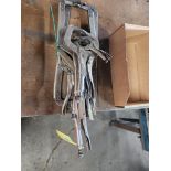 Box of Assorted Size Locking C-Clamps & Vice Grips