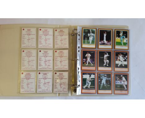 COUNTY PRINT SERVICES, Cricket Autograph Collector Cards, complete, unsigned, in company ring-binder, EX, 216