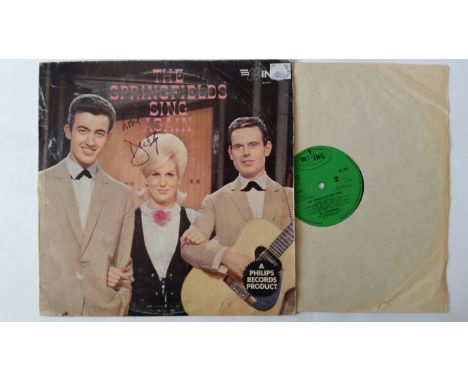 POP MUSIC, signed LP by Dusty Springfield (first name only), The Springfields Sing Again, to front cover, record present, G