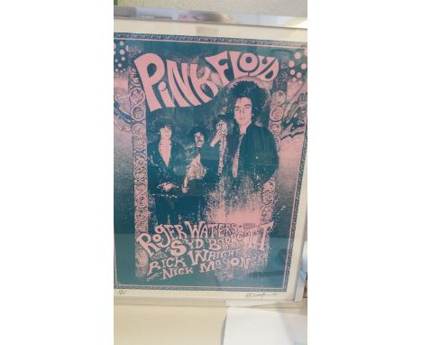 POP MUSIC, Pink Floyd, colour print of an early concert poster, signed to lower white border by the artist B. Bancroft, LE211